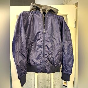 Bomber Jacket with Removable Hooded by GUESS